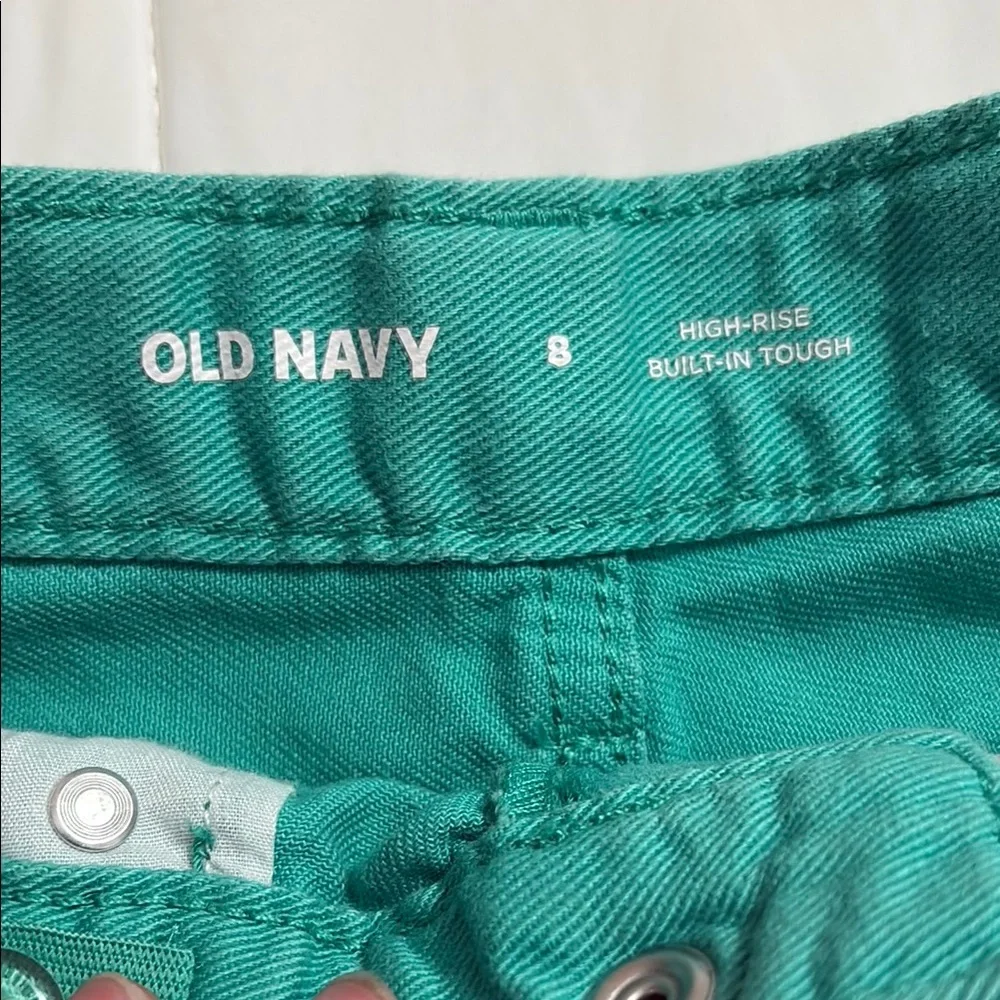 Old Navy Kids Green Denim Shorts